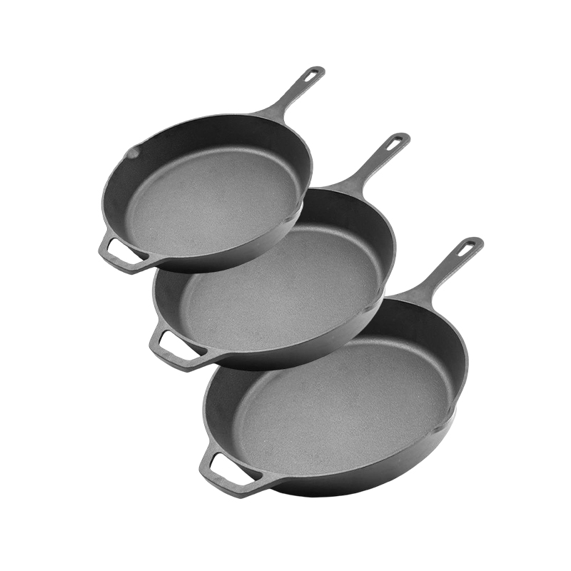 YFFRA26002 Pre-seasoned Cast Iron Skillet Set
